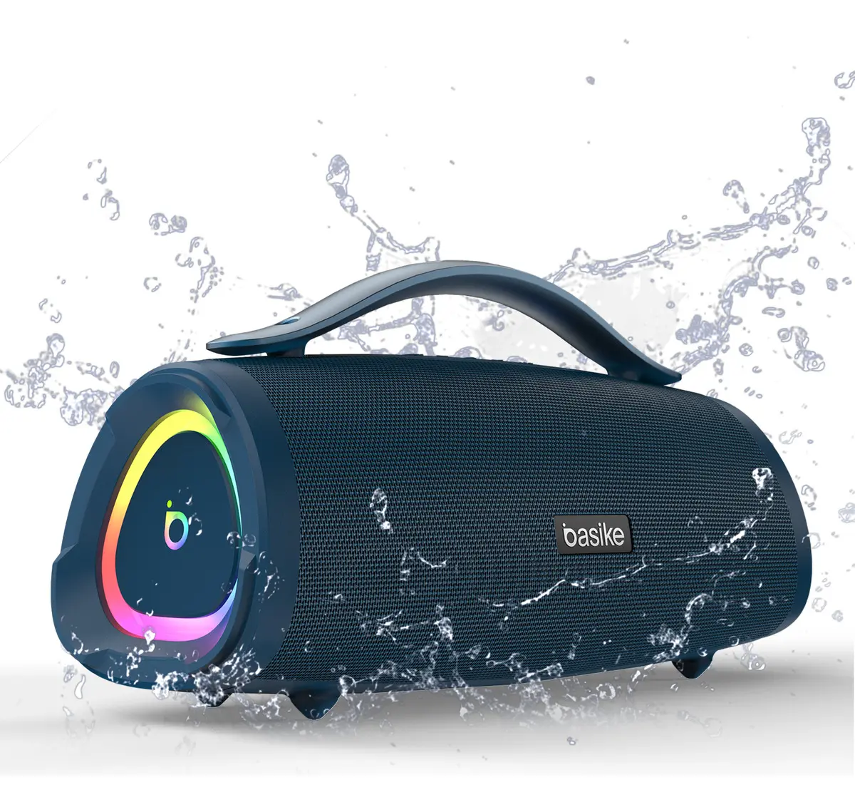 Caixa Bluetooth Portatil, Subwoofer Ativo, Boombox, 160w, Bluetooth 5.4, Estéreo Hifi, Tws 1+1, 10000mah, Bateria 15 Horas(65b Spl), Ipx6, Com Rgb, Powerbank Para iPhone E Samsung, Cor Azul-turquesa